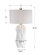 Malena Glossy White Table Lamp