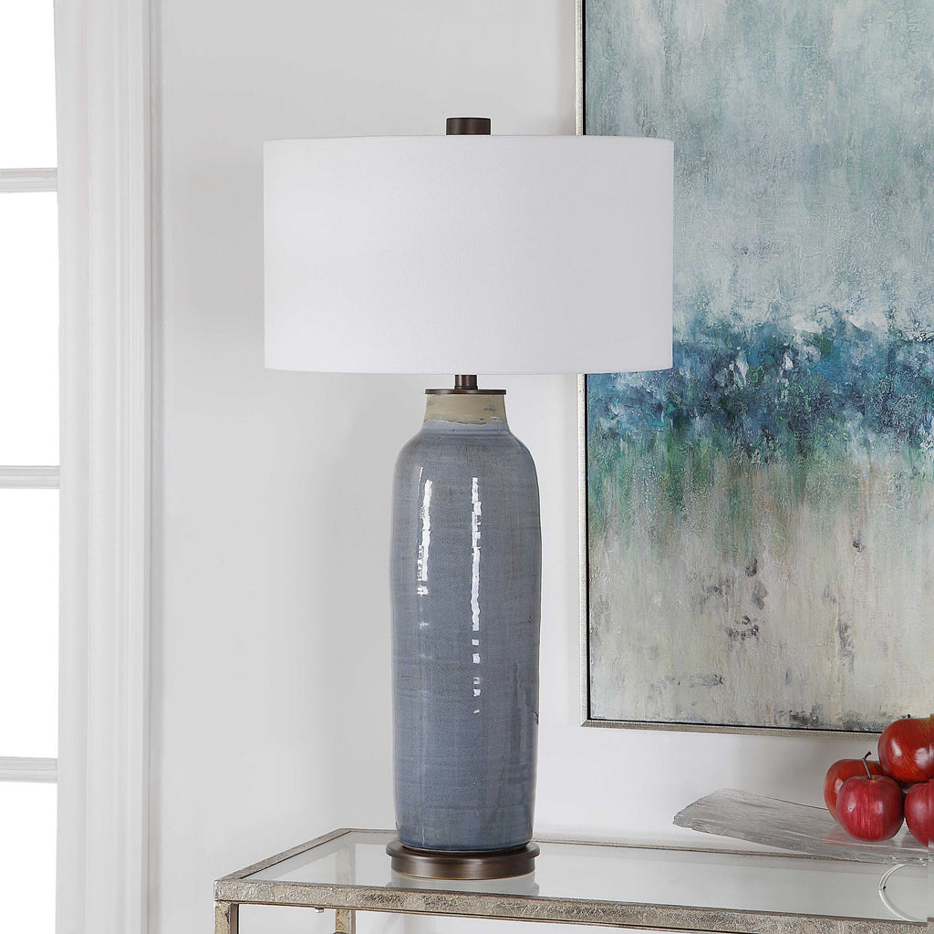 Vicente Slate Blue Table Lamp