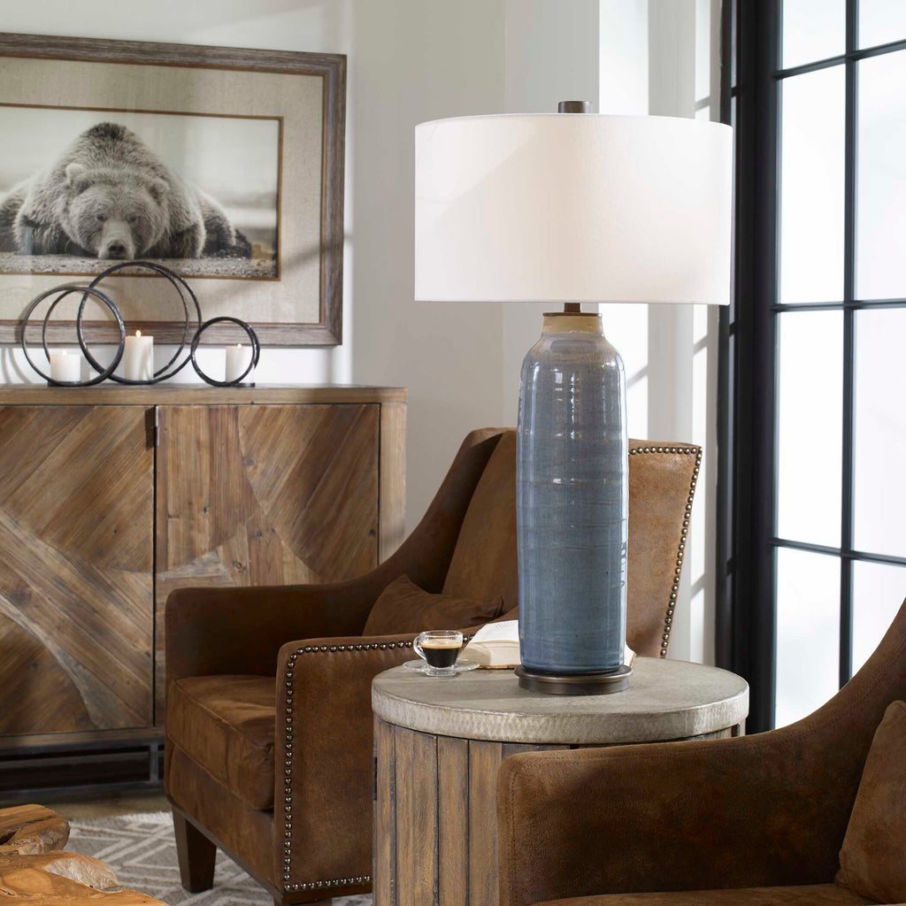 Vicente Slate Blue Table Lamp