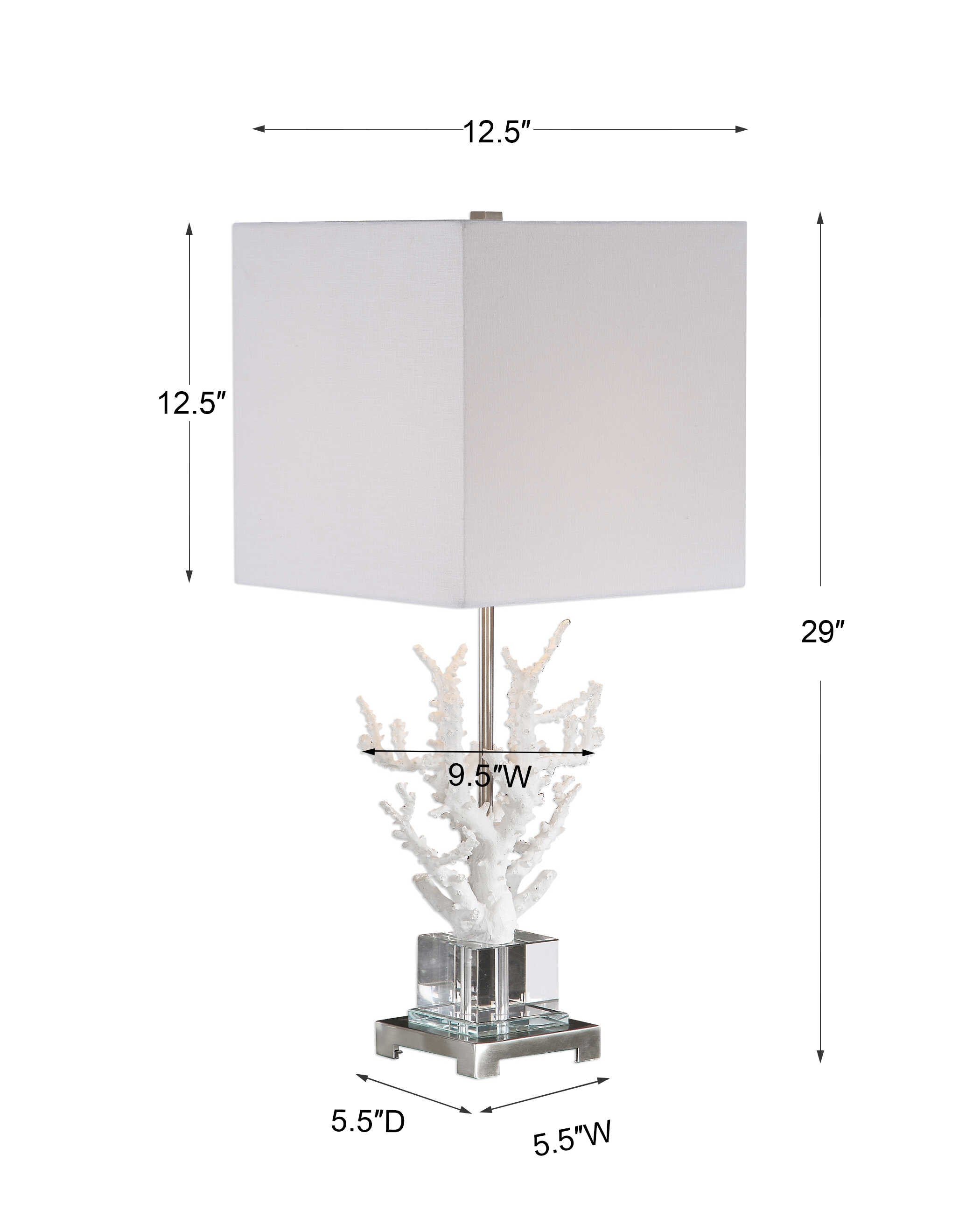 Corallo White Coral Table Lamp