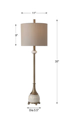 Natania Plated Brass Buffet Lamp