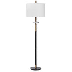 Maud Aged Black Floor Lamp