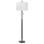Maud Aged Black Floor Lamp