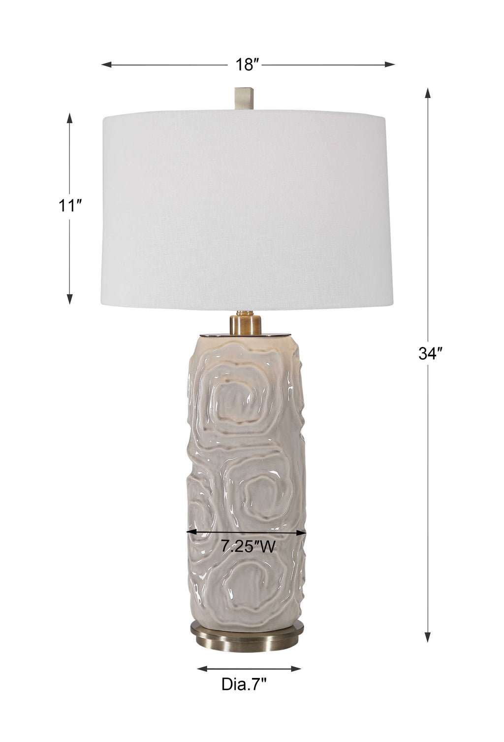 Zade Warm Gray Table Lamp