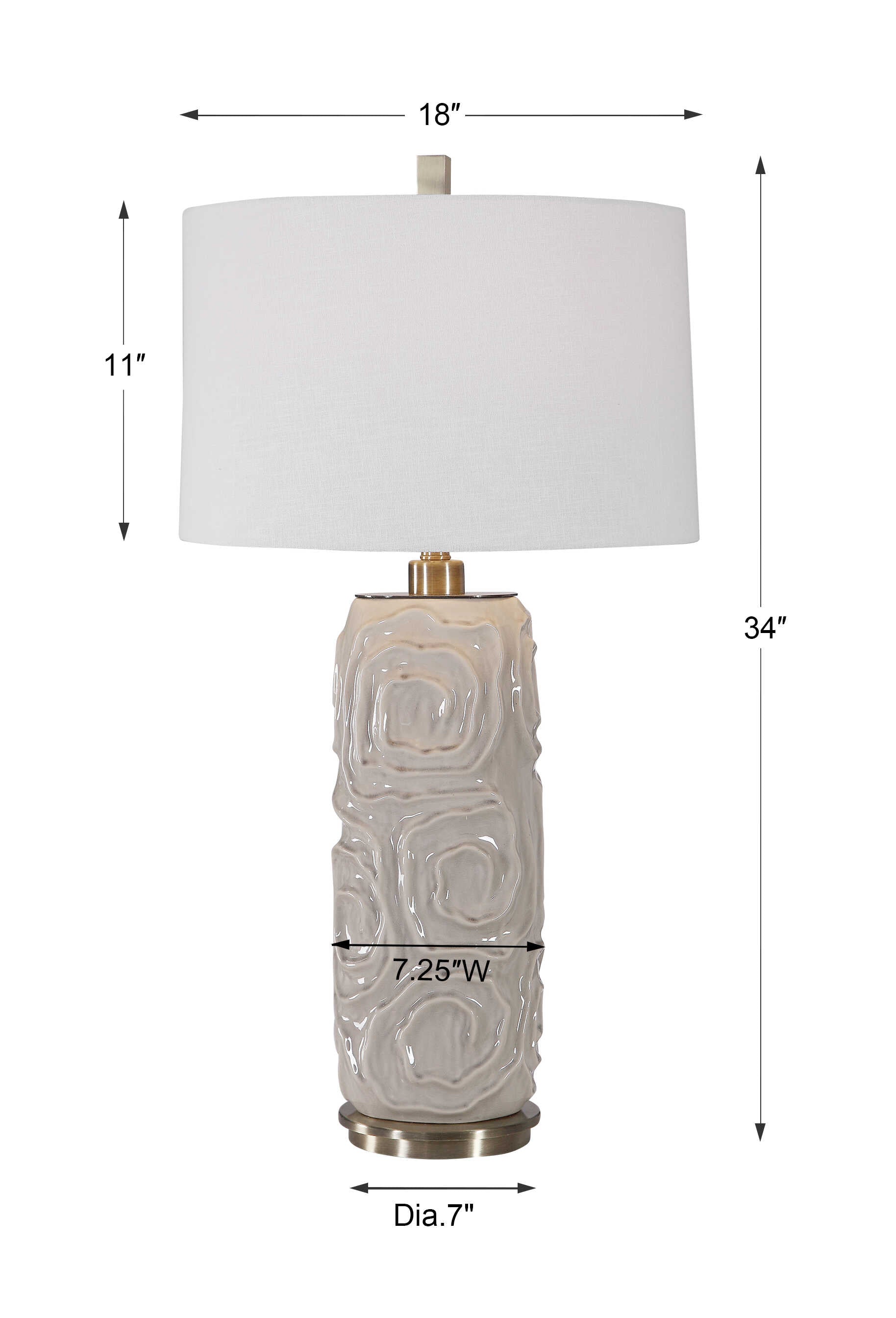 Zade Warm Gray Table Lamp