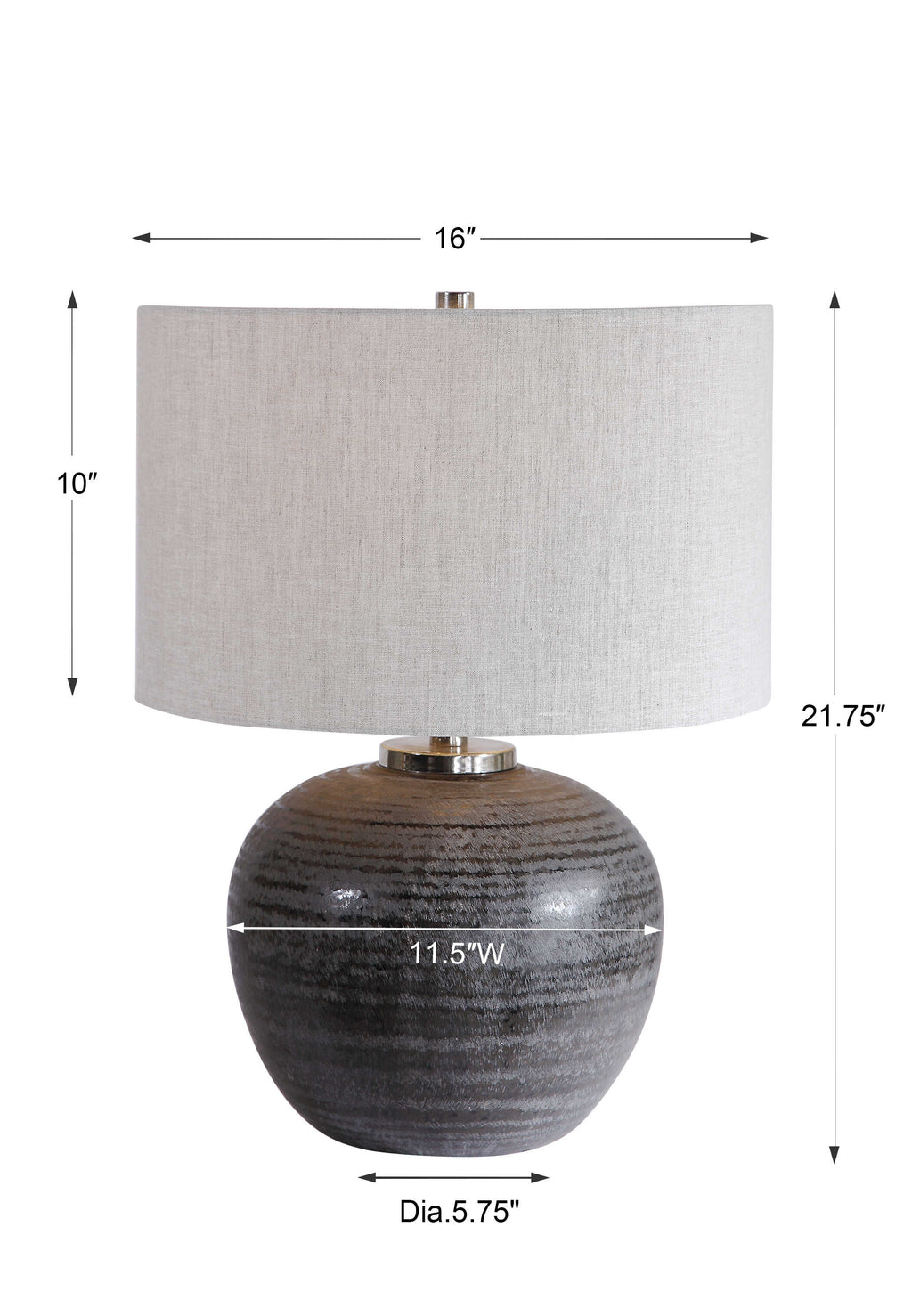 Mikkel Charcoal Table Lamp