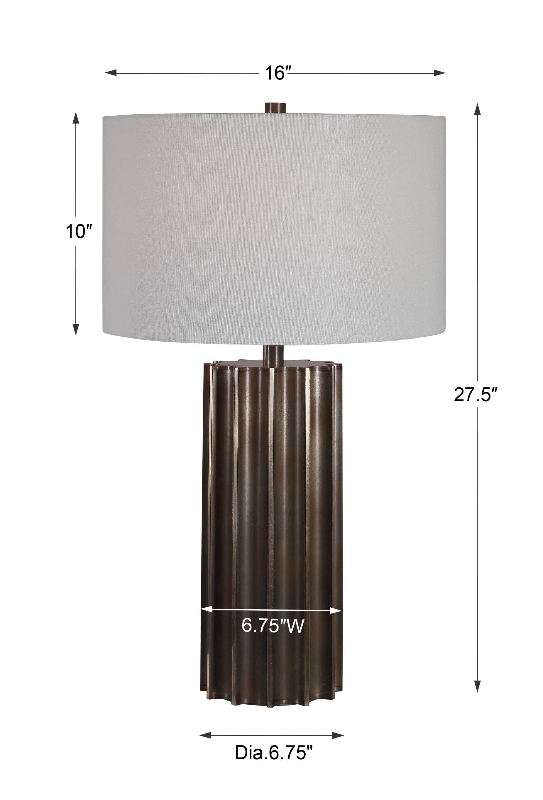 Khalio Gun Metal Table Lamp