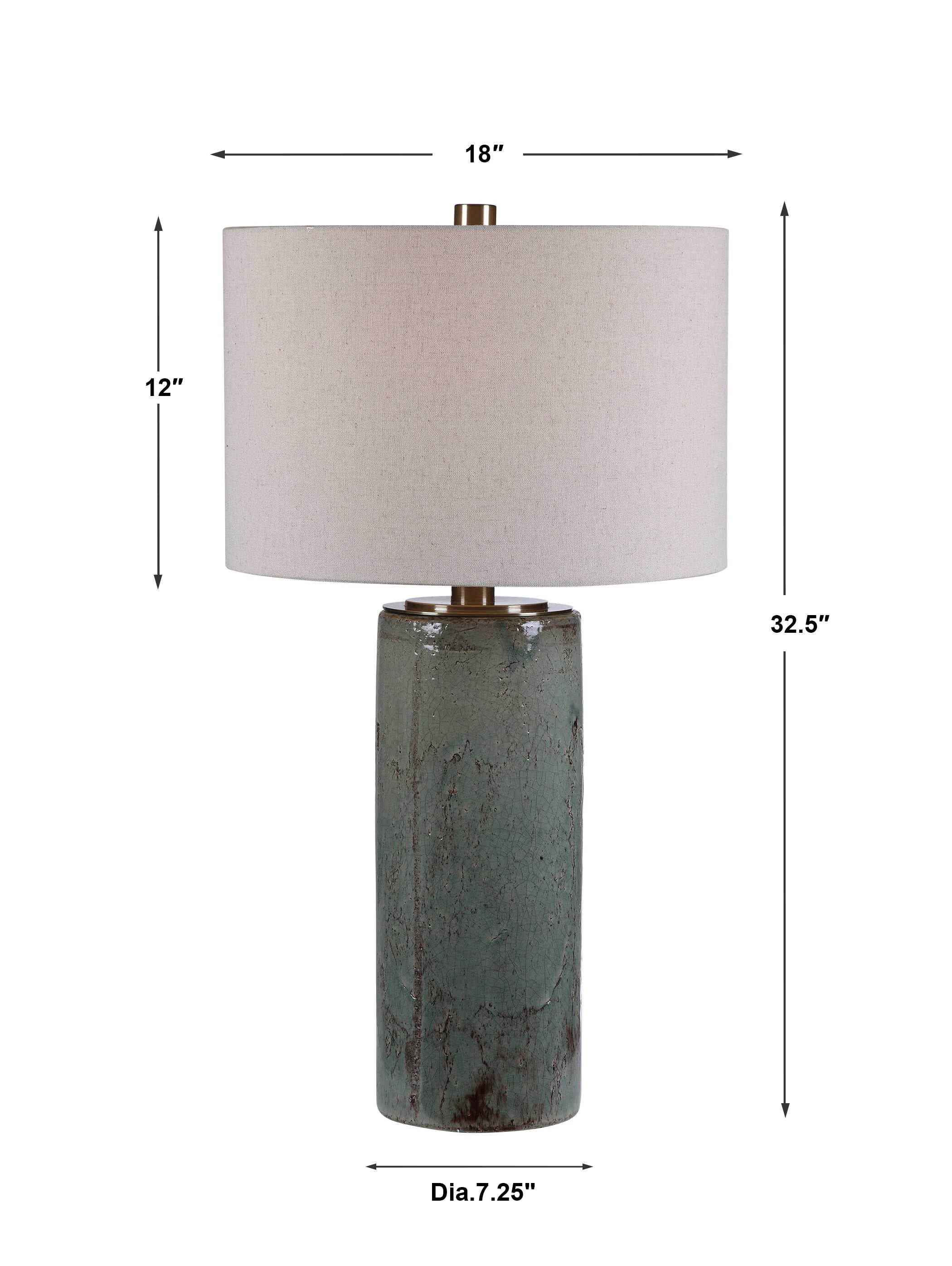Callais Crackled Aqua Table Lamp