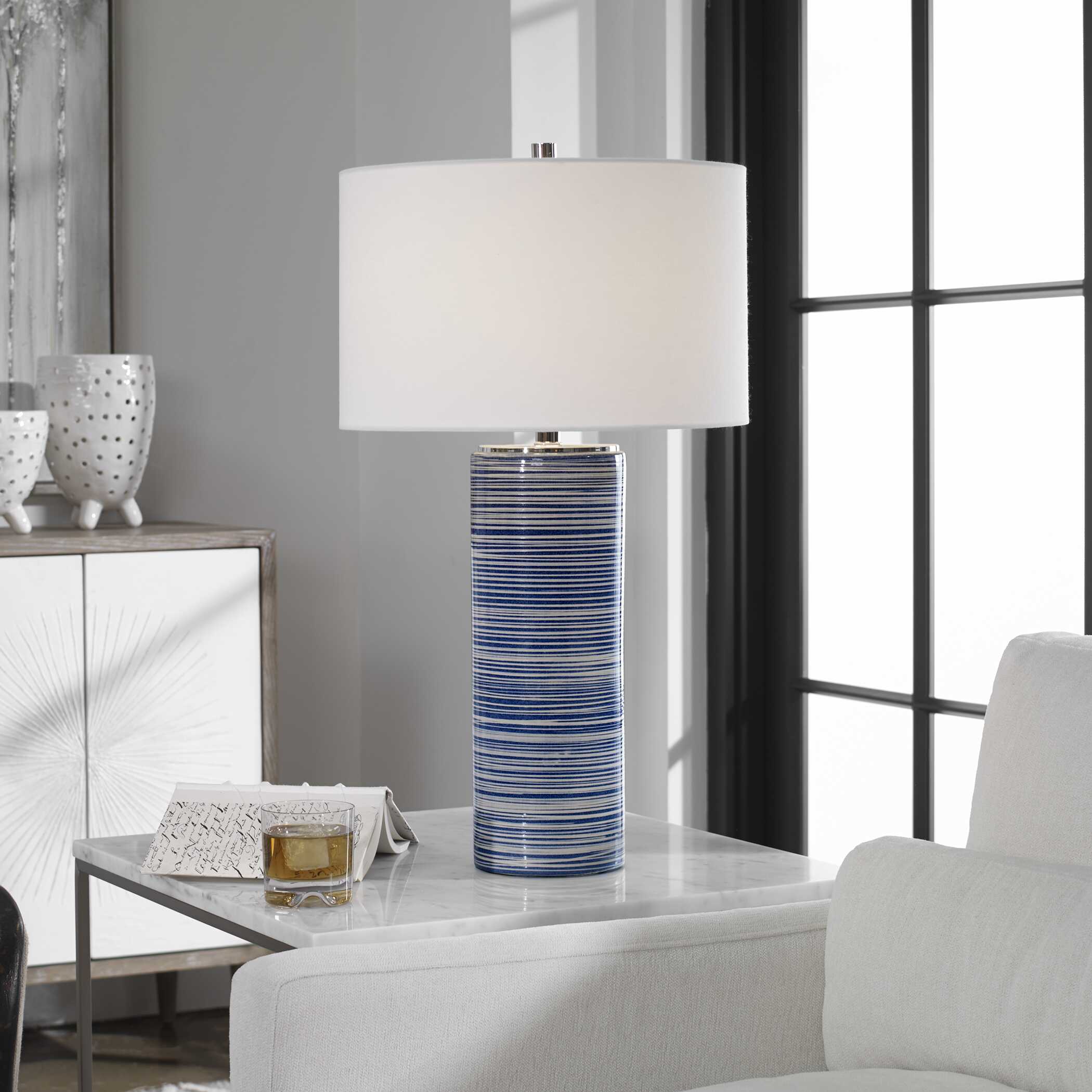 Montauk Striped Table Lamp