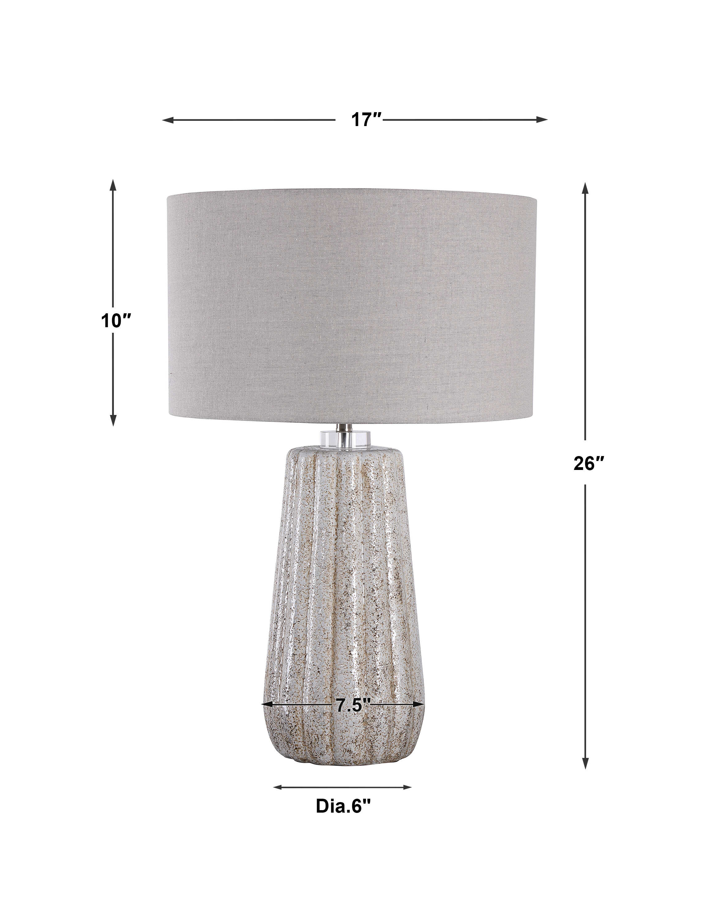 Pikes Stone-Ivory Table Lamp