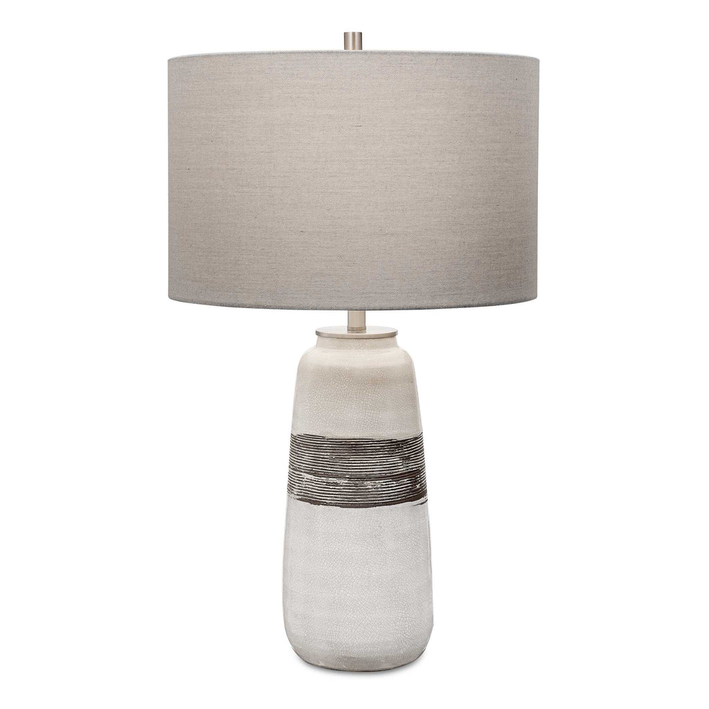 Comanche White Crackle Table Lamp