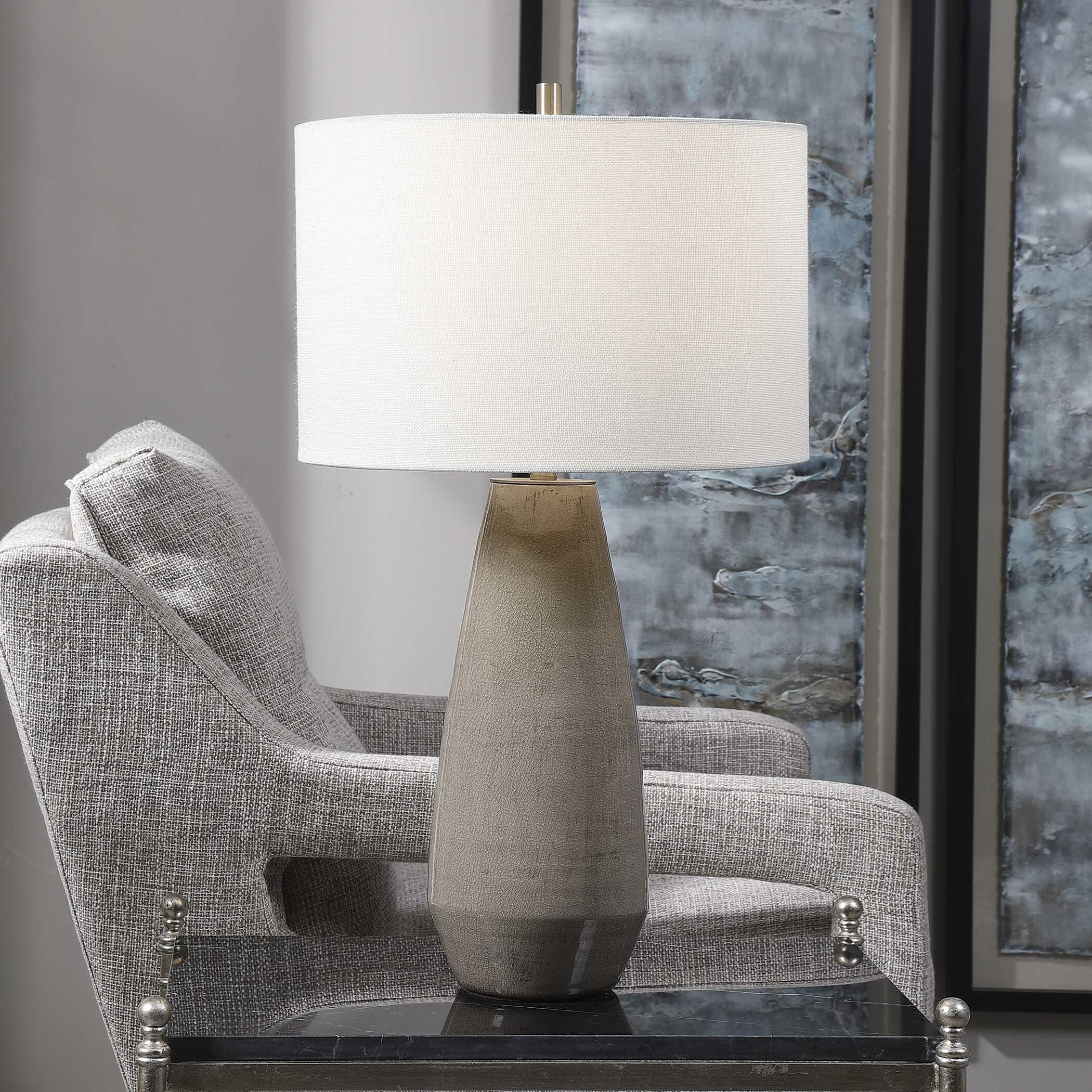 Volterra Taupe-Gray Table Lamp