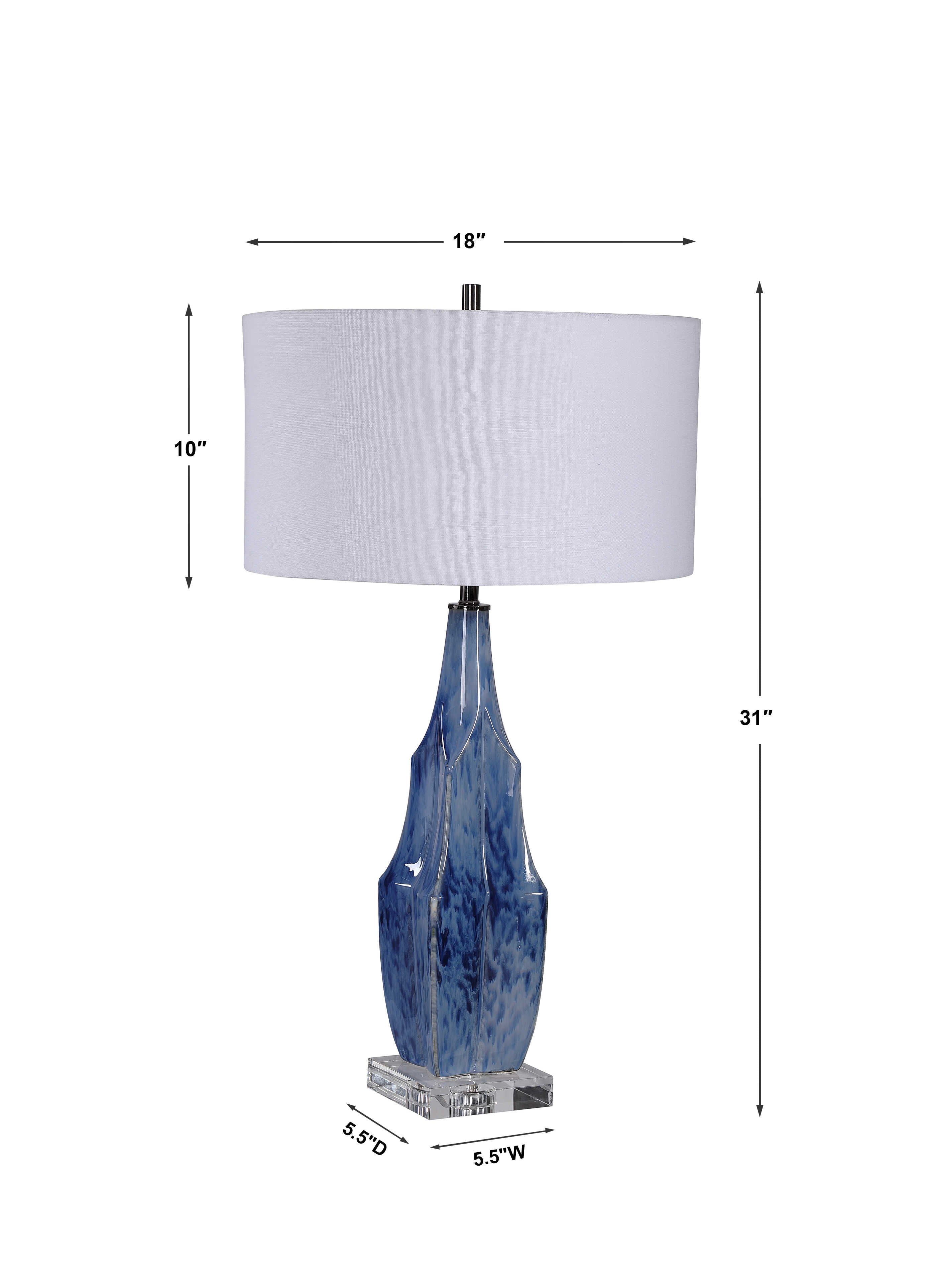 Everard Blue Table Lamp