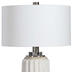 Azariah White Crackle Table Lamp