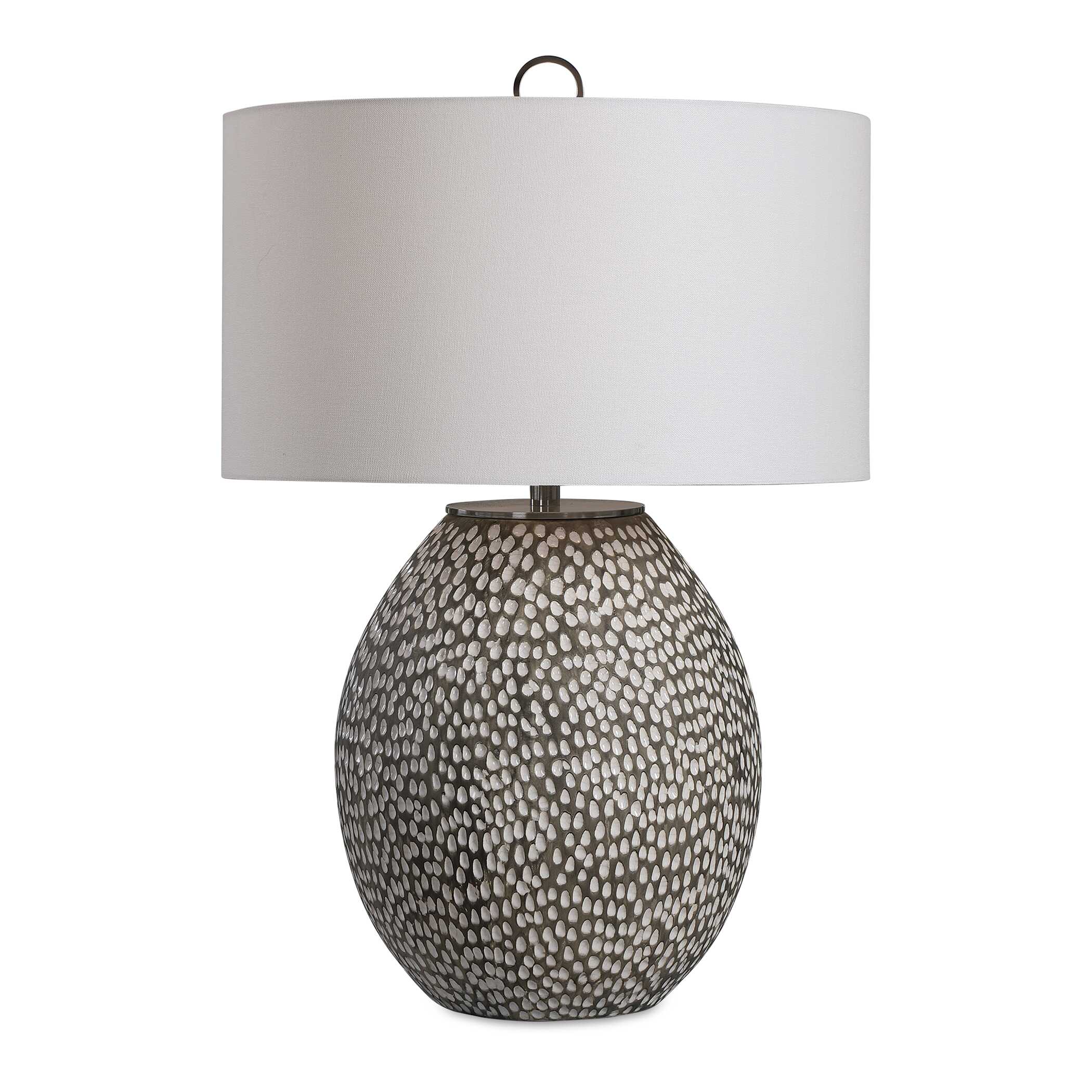 Cyprien Gray White Table Lamp