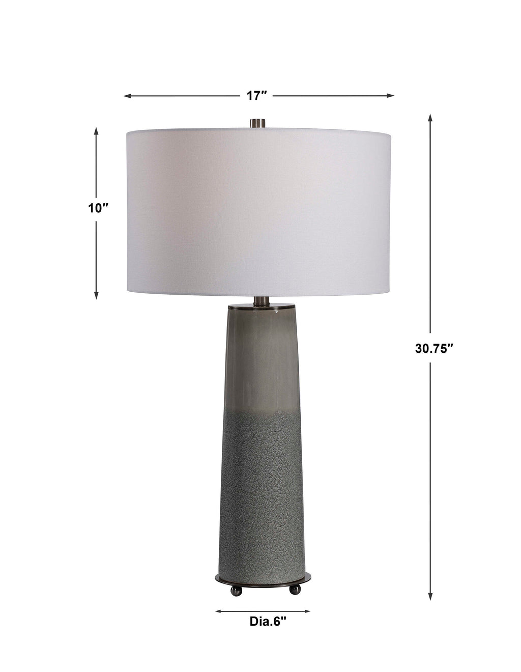 Abdel Gray Glaze Table Lamp