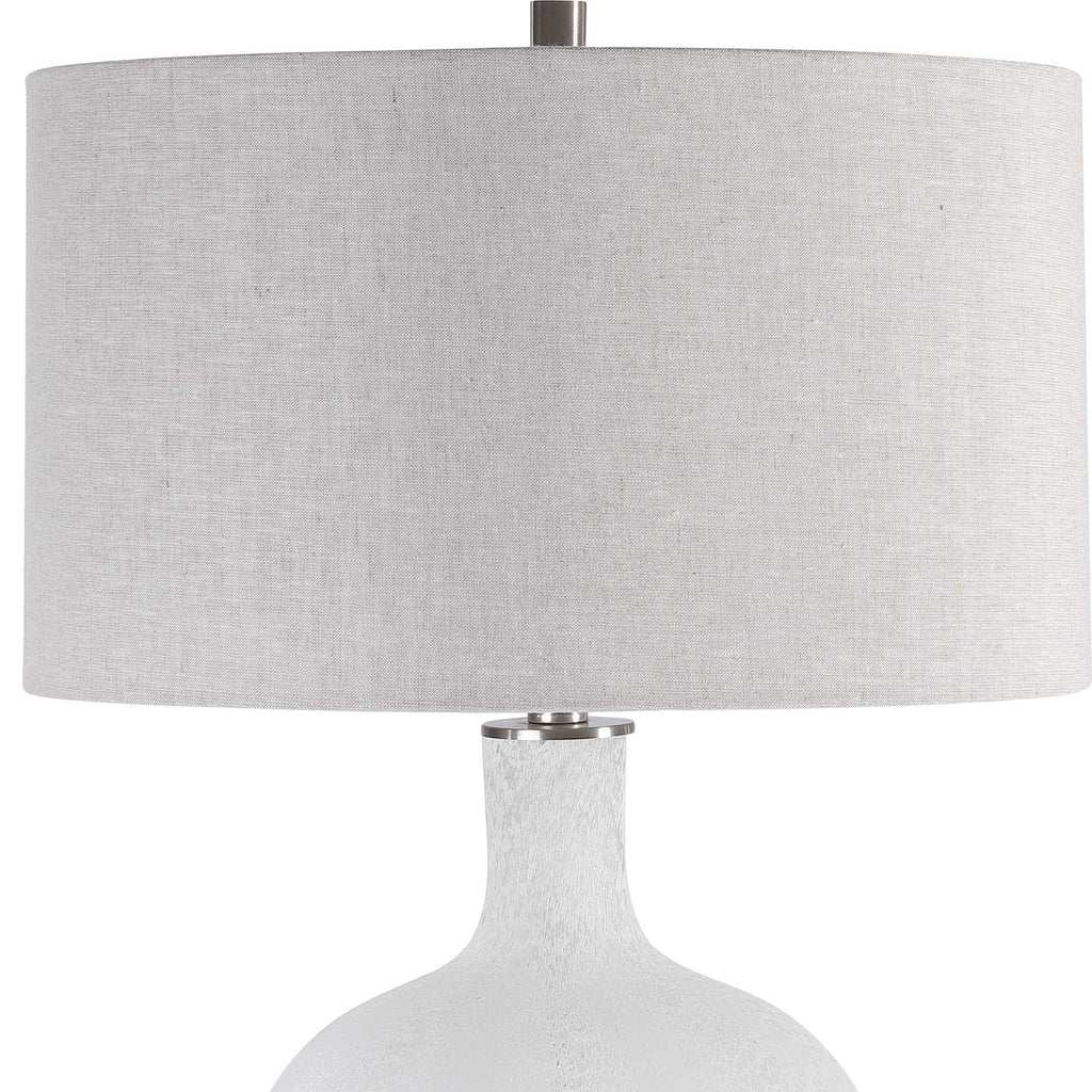 Whiteout Mottled Glass Table Lamp
