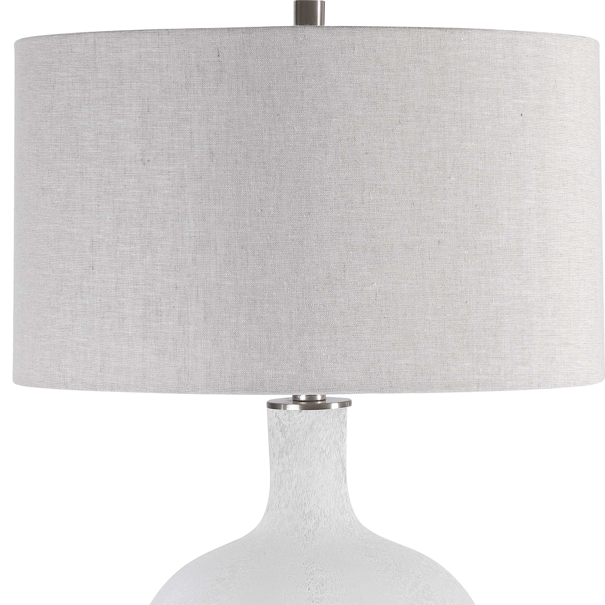 Whiteout Mottled Glass Table Lamp