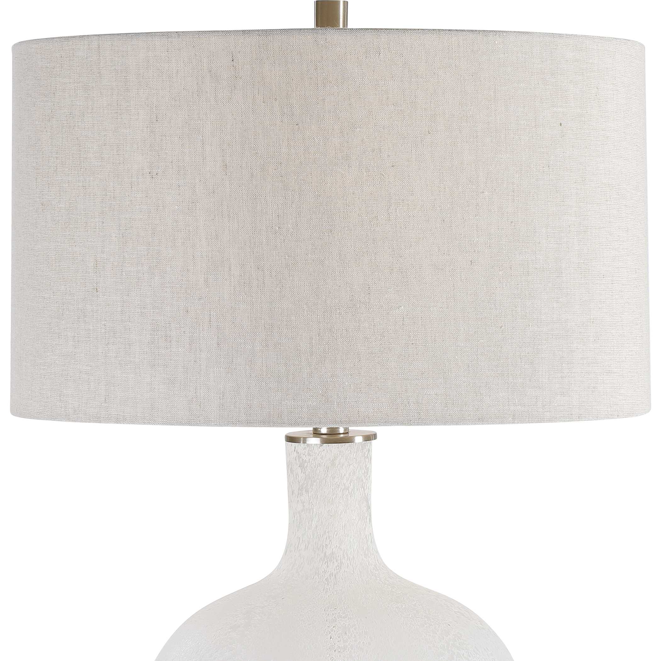 Whiteout Mottled Glass Table Lamp