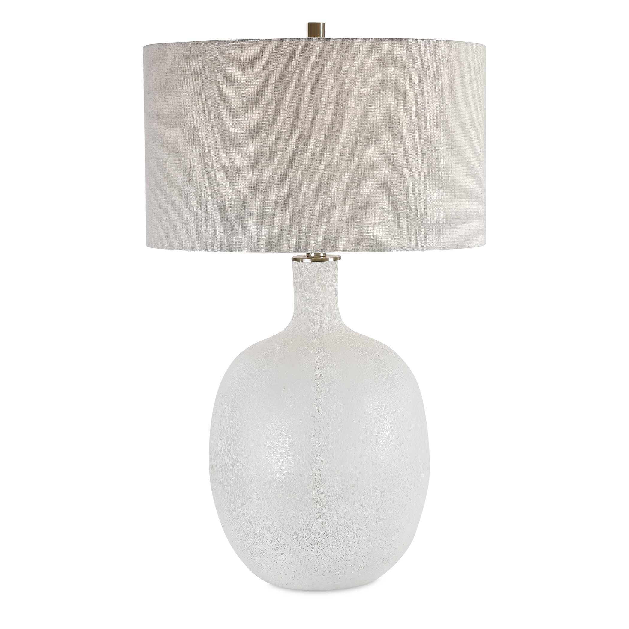 Whiteout Mottled Glass Table Lamp
