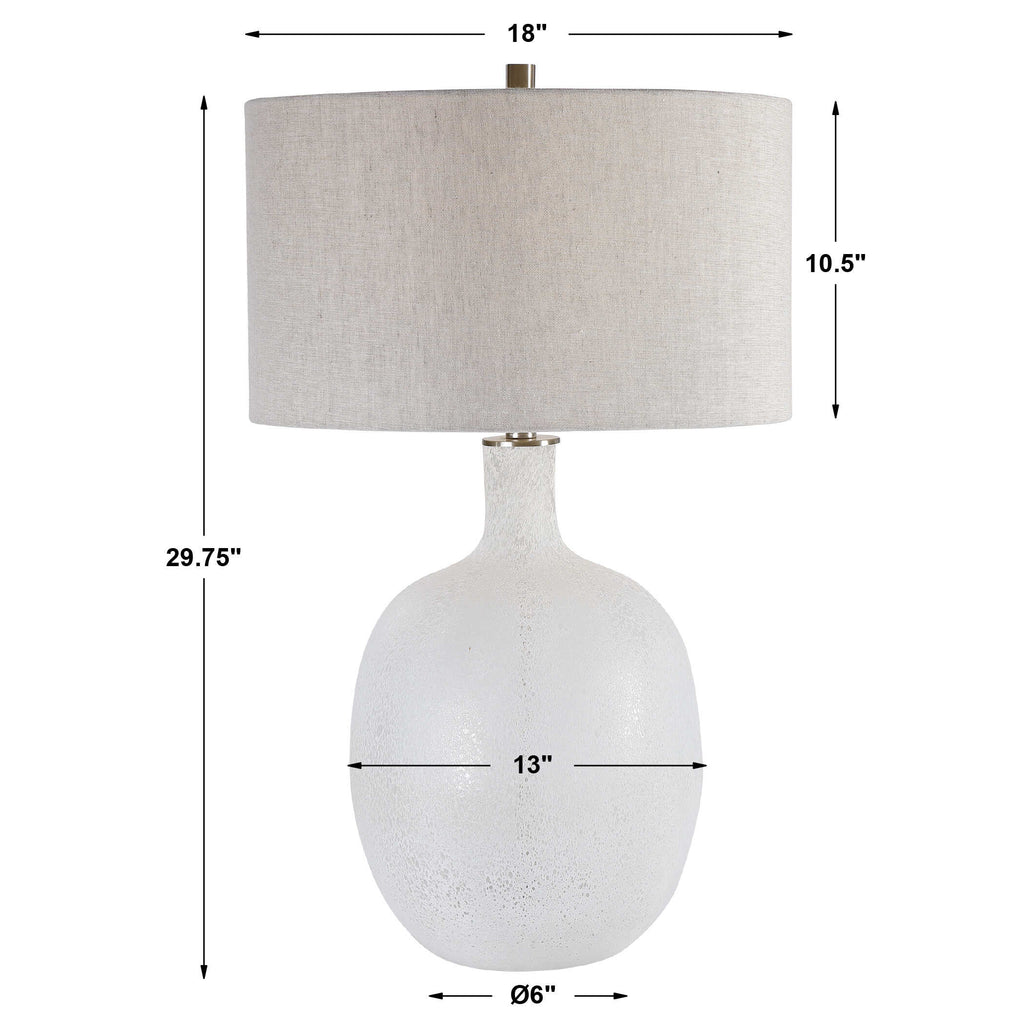 Whiteout Mottled Glass Table Lamp
