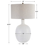 Whiteout Mottled Glass Table Lamp