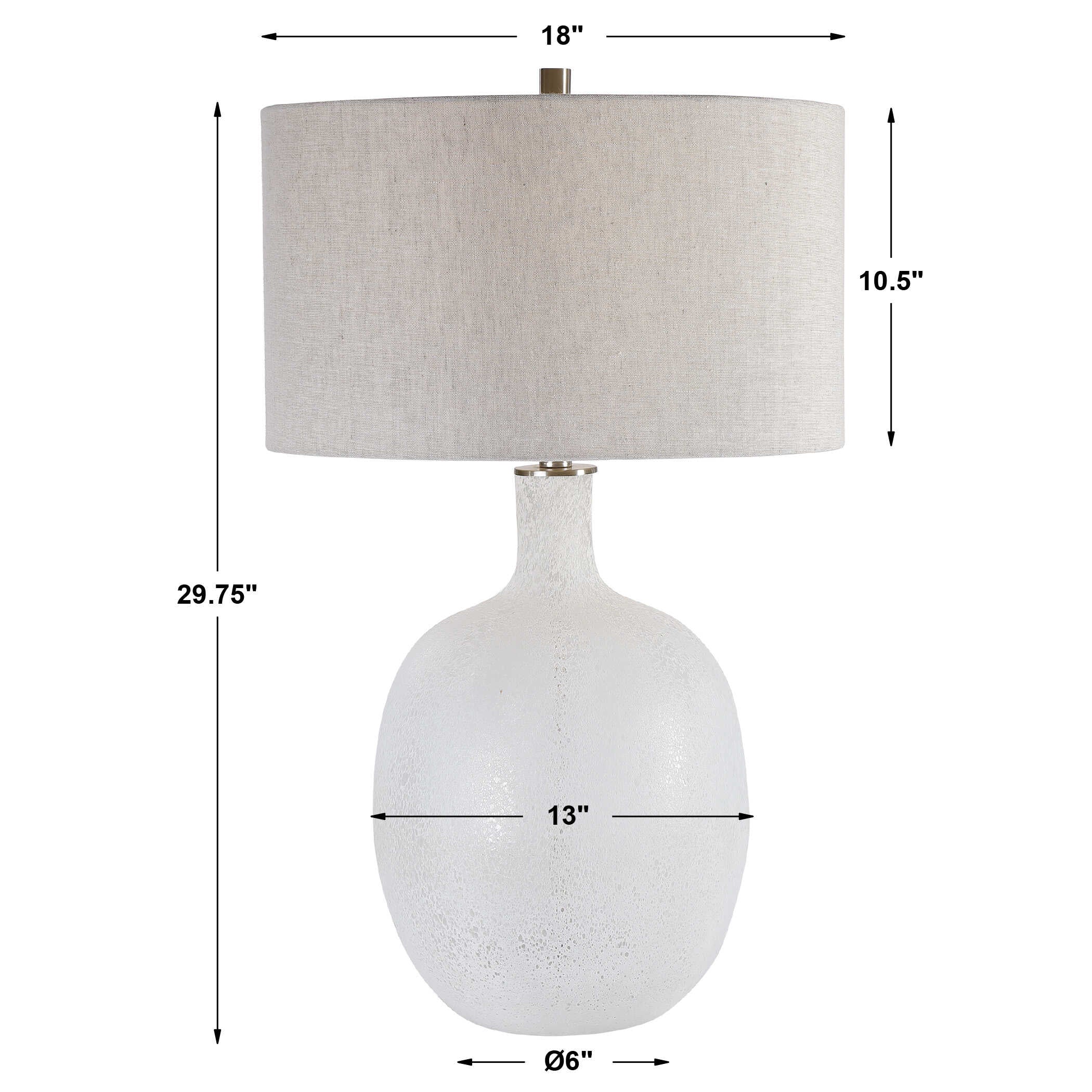 Whiteout Mottled Glass Table Lamp