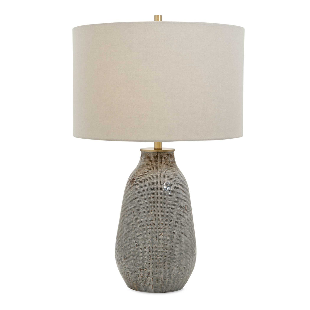 Monacan Gray Textured Table Lamp