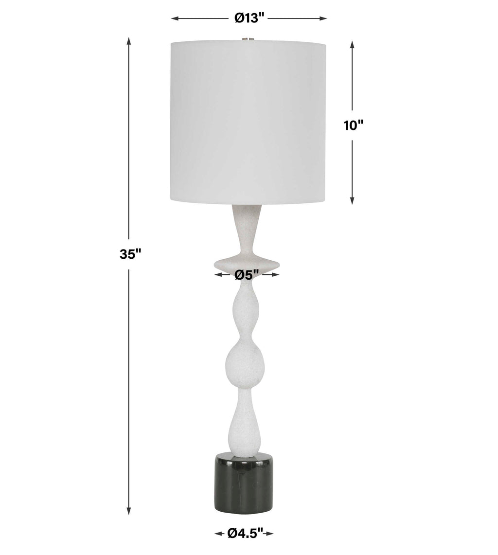Inverse White Marble Table Lamp