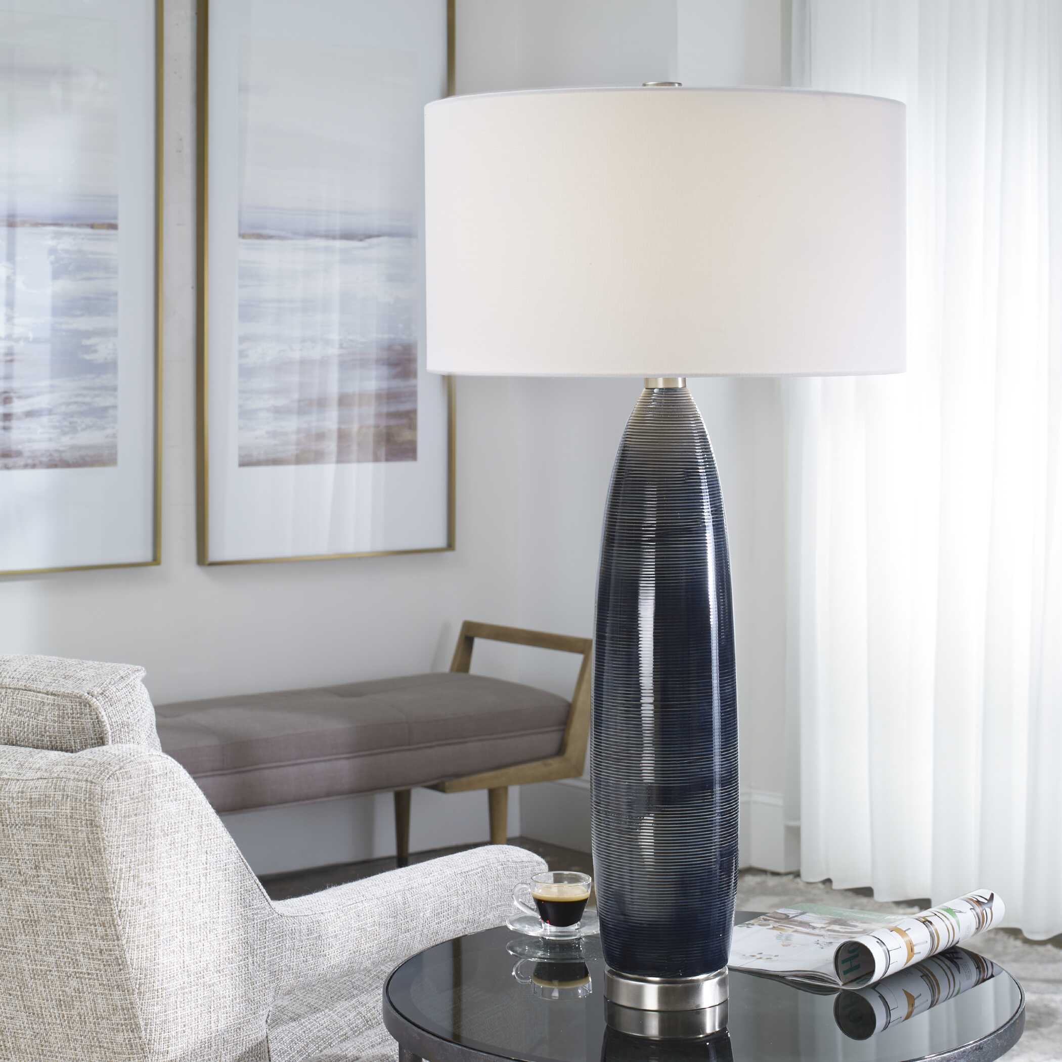 Cullen Blue Gray Table Lamp