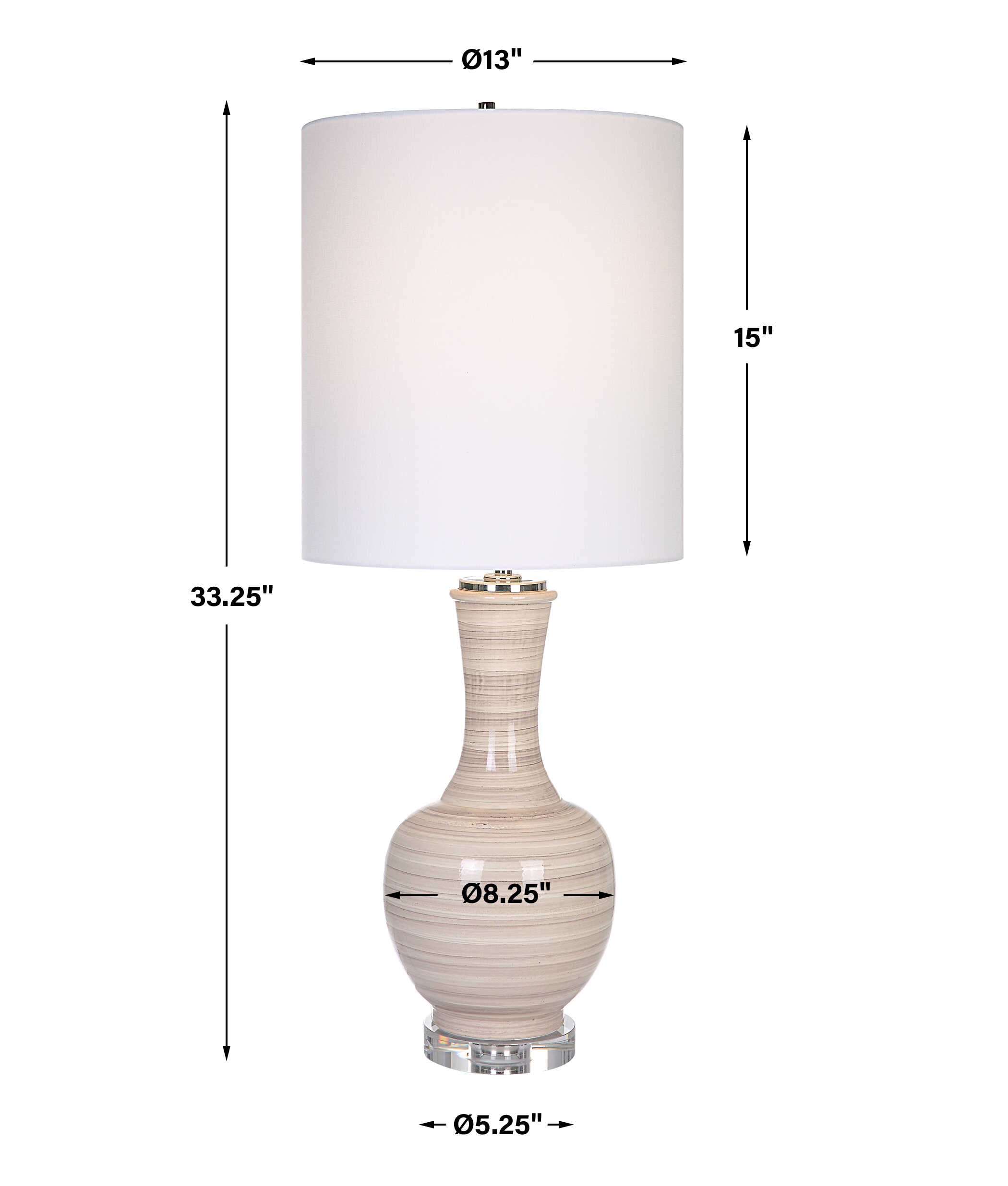 Chalice Striped Table Lamp