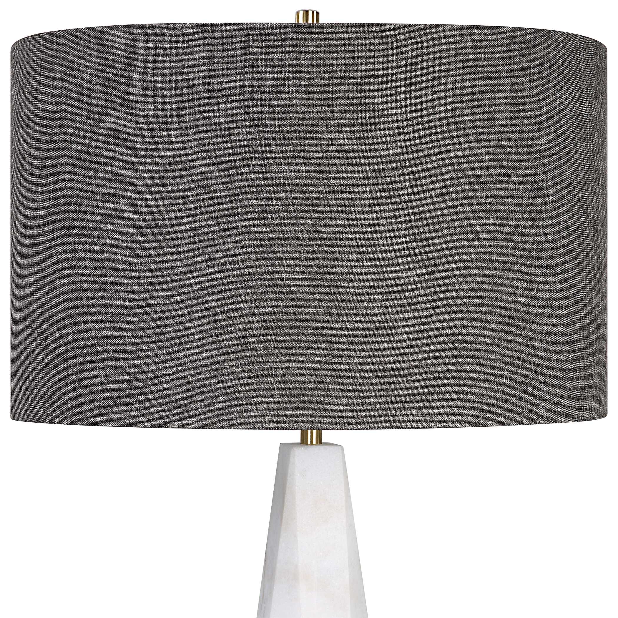 Citadel White Marble Table Lamp