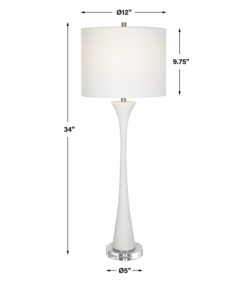 Fountain White Marble Buffet Lamp