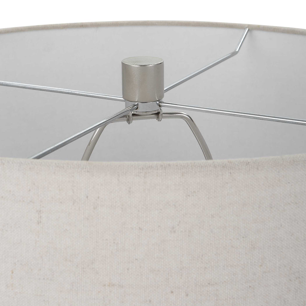 Contour Metallic Glass Table Lamp