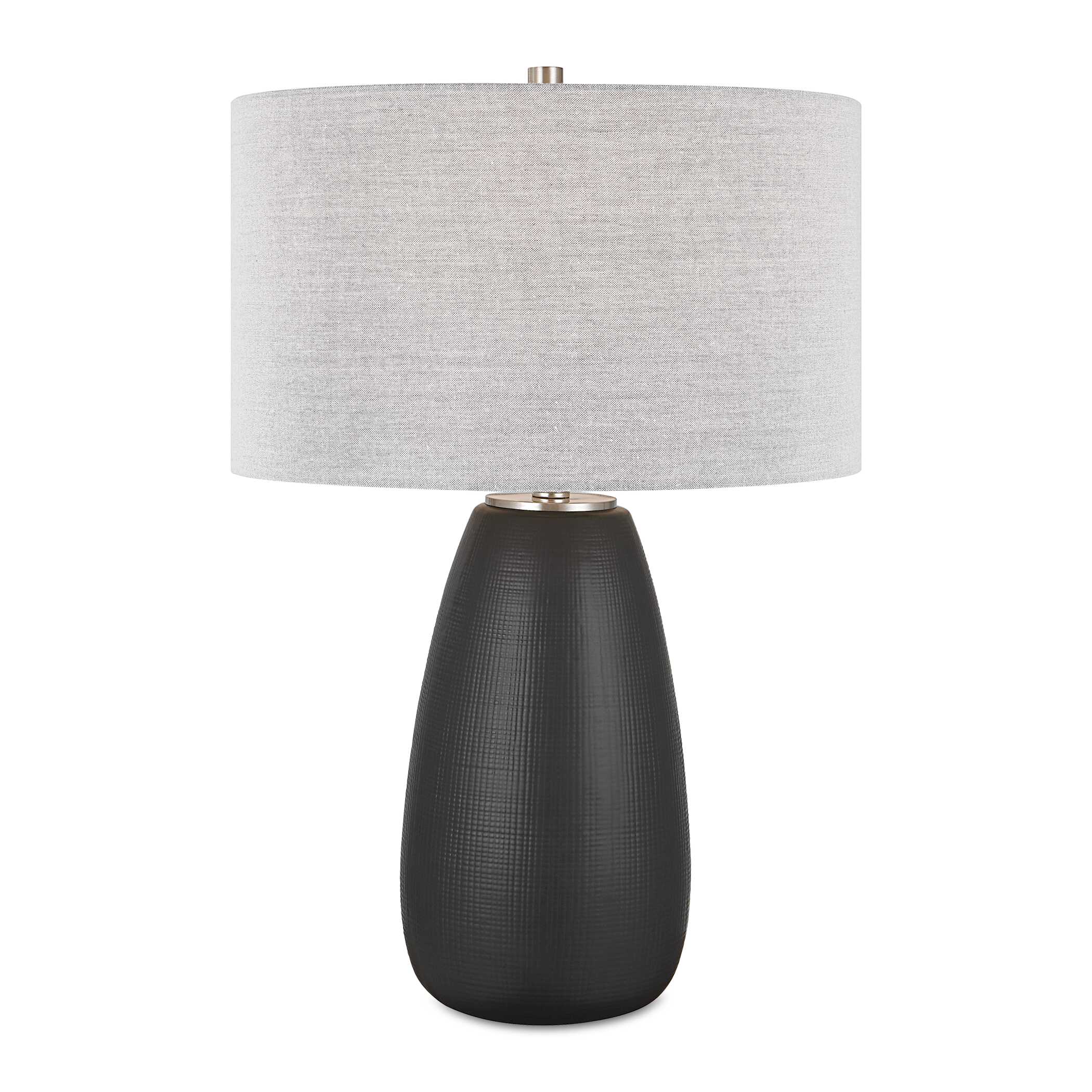 Twilight Satin Black Table Lamp