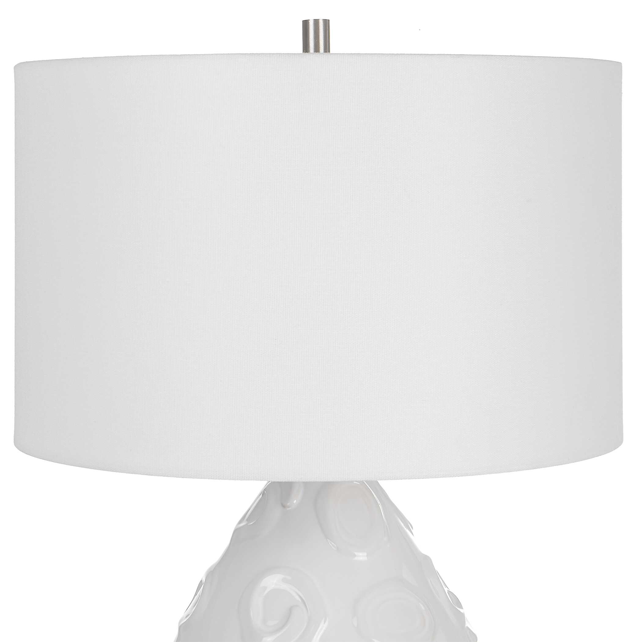 Loop White Glaze Table Lamp