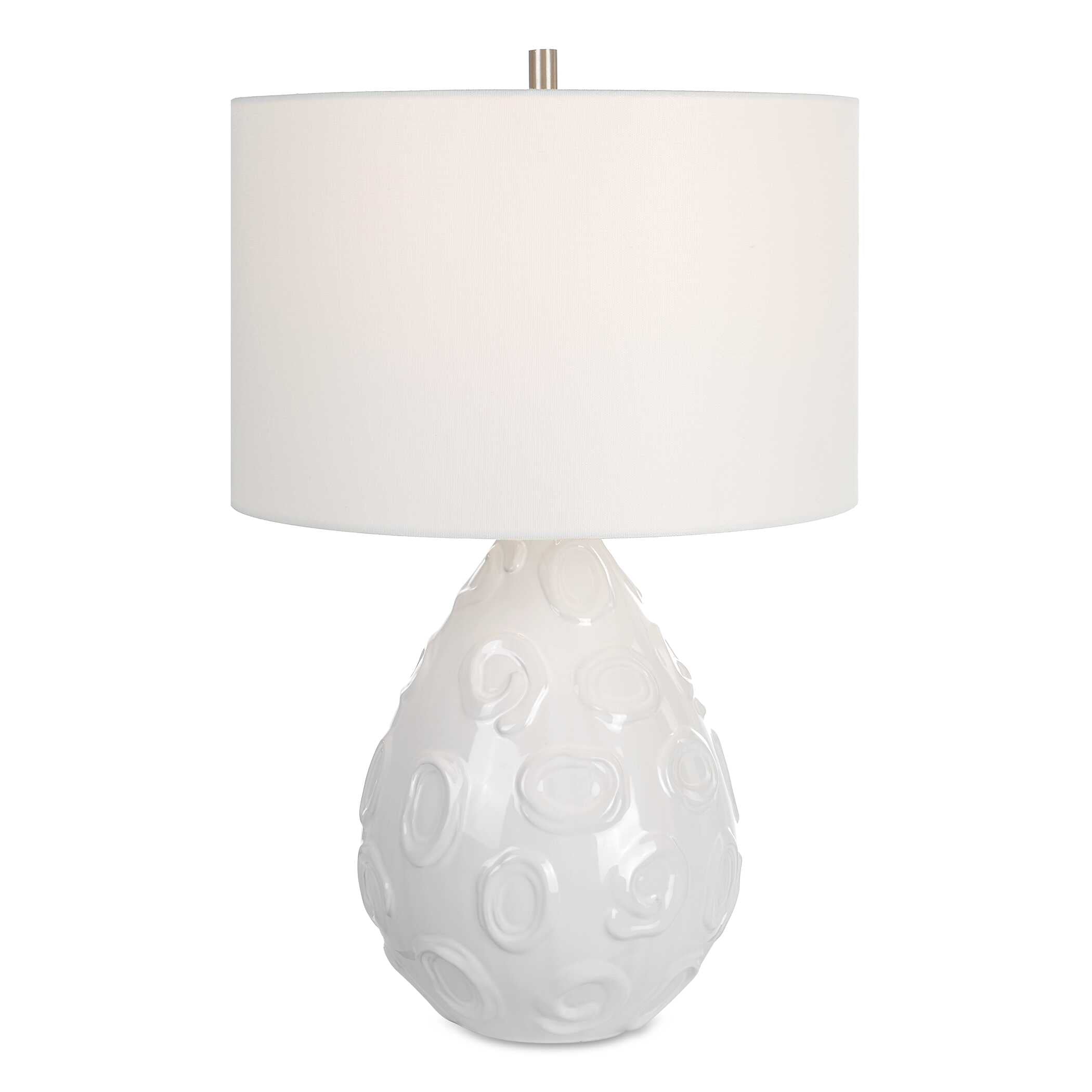 Loop White Glaze Table Lamp