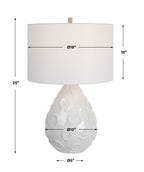 Loop White Glaze Table Lamp
