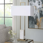 Column White Marble Table Lamp