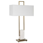 Column White Marble Table Lamp