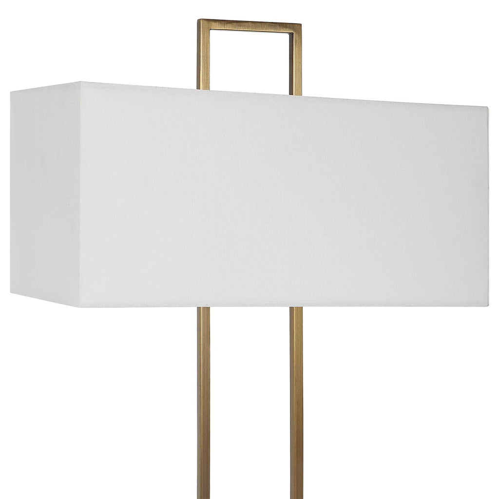 Column White Marble Table Lamp