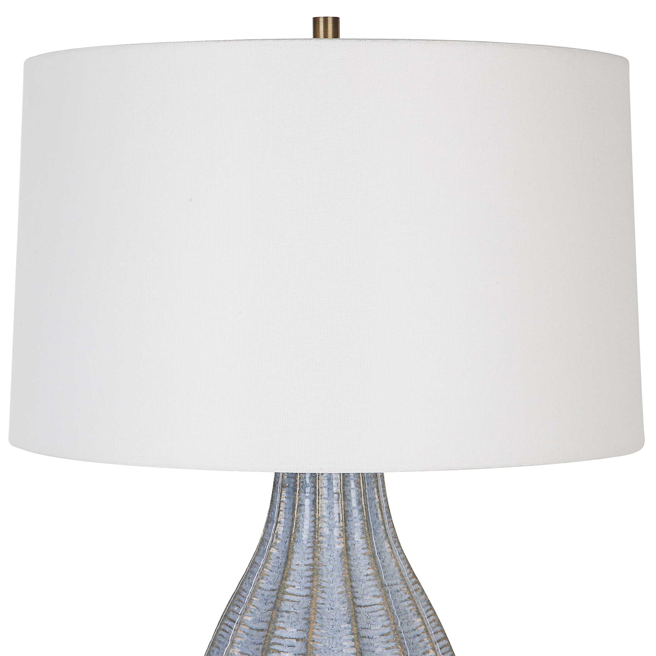 Veston Blue Glaze Table Lamp