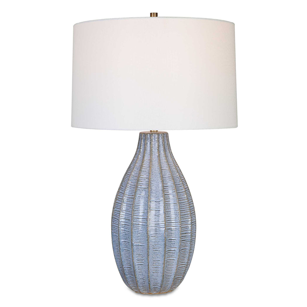 Veston Blue Glaze Table Lamp
