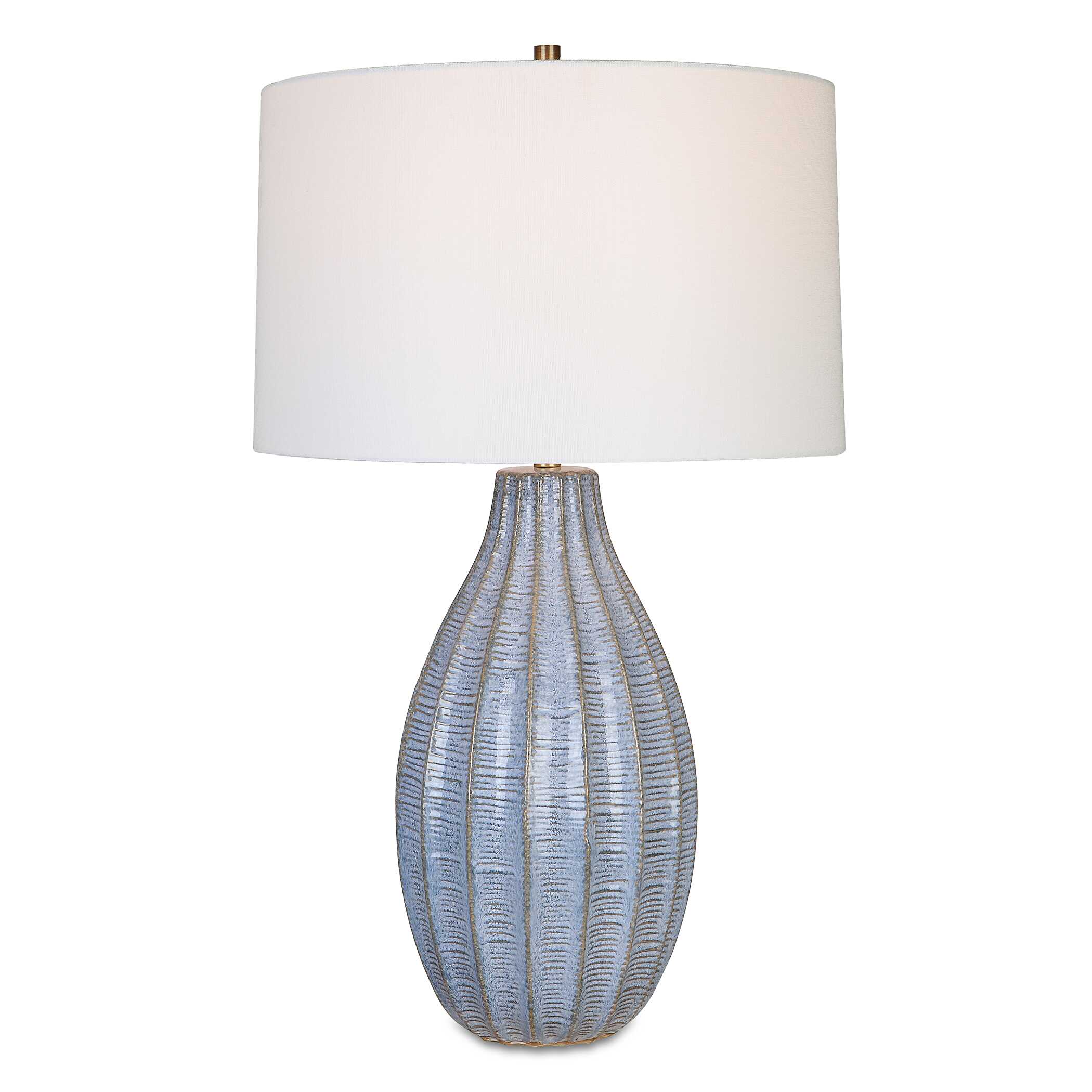 Veston Blue Glaze Table Lamp