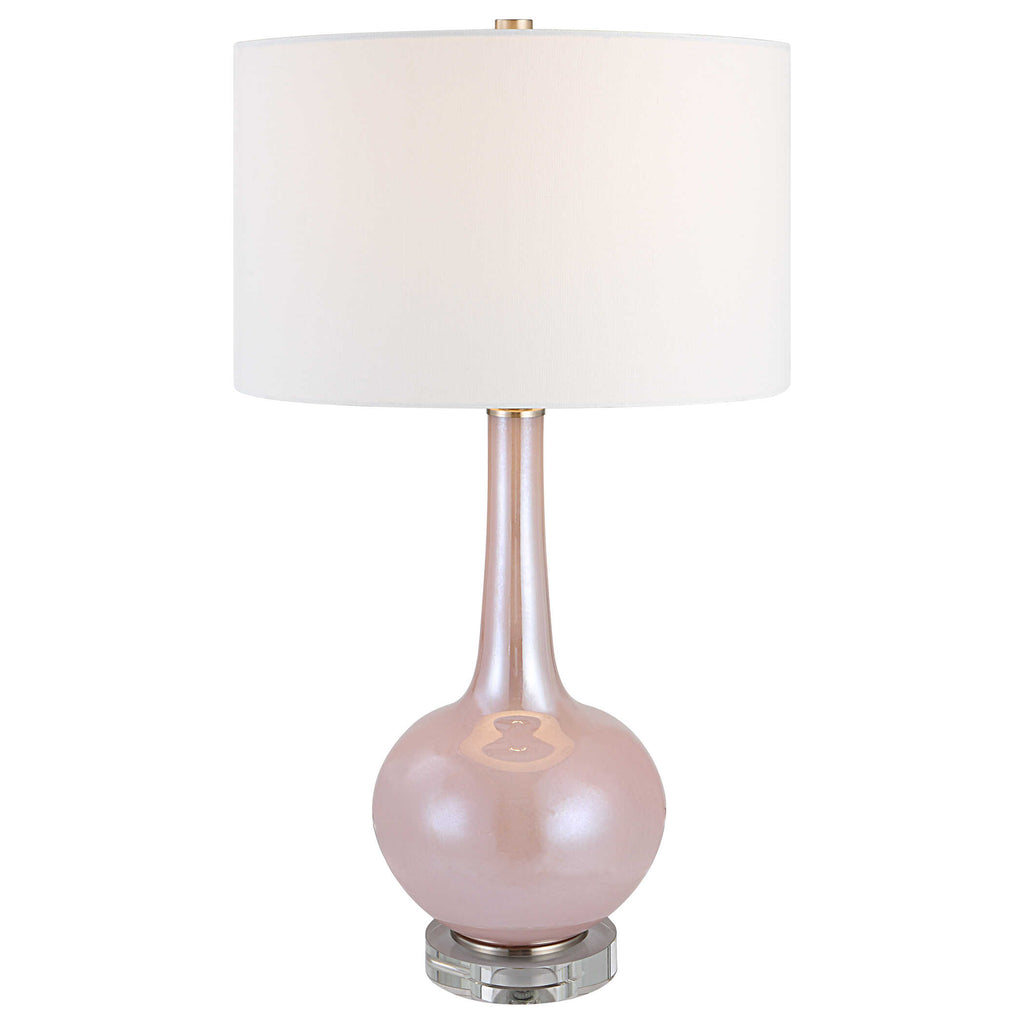 Rosa Pink Glass Table Lamp