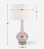 Rosa Pink Glass Table Lamp