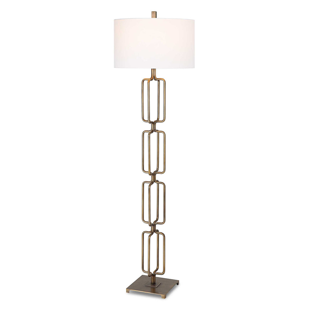 Link Brushed Gold Floor Lamp