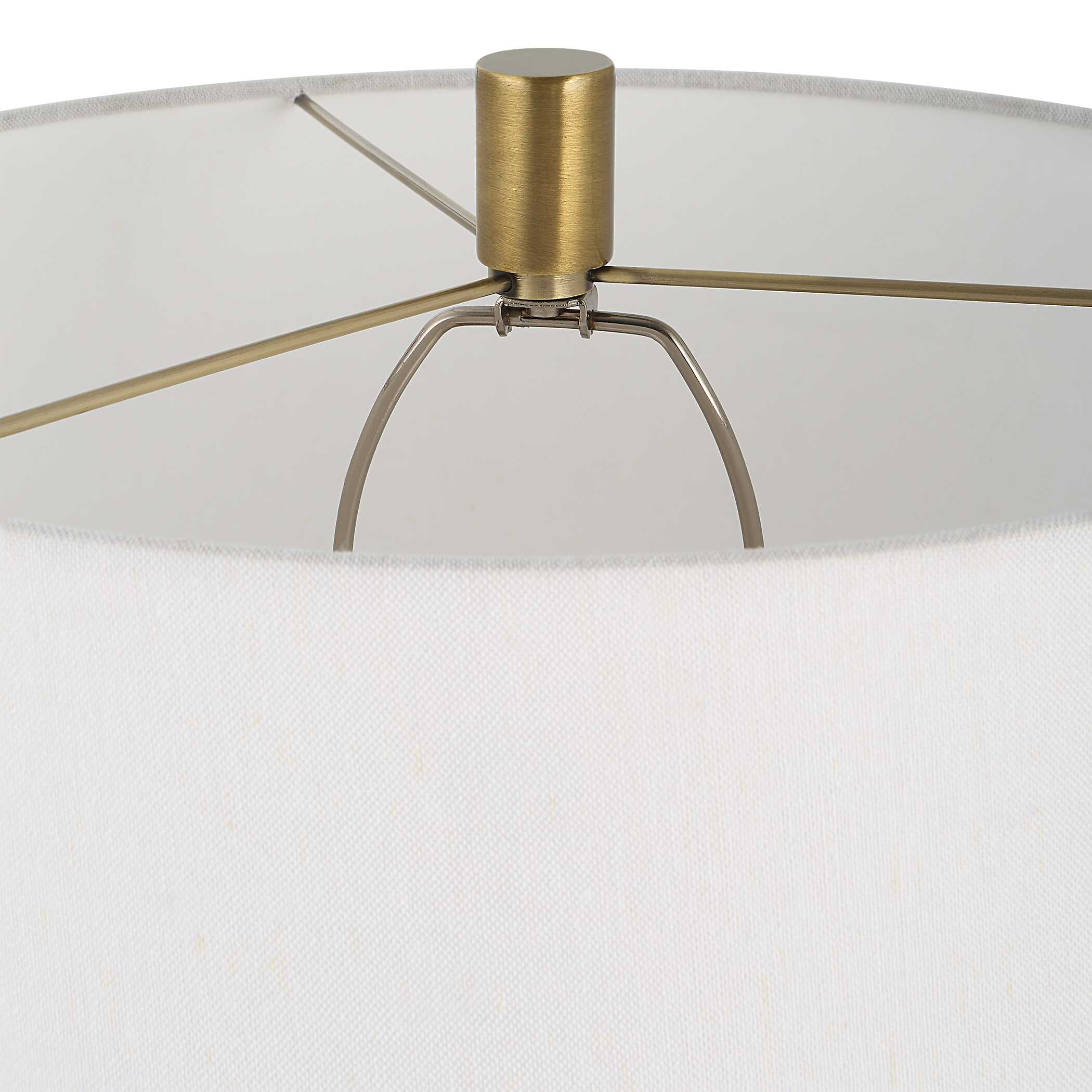 Adelia Ivory & Brass Table Lamp