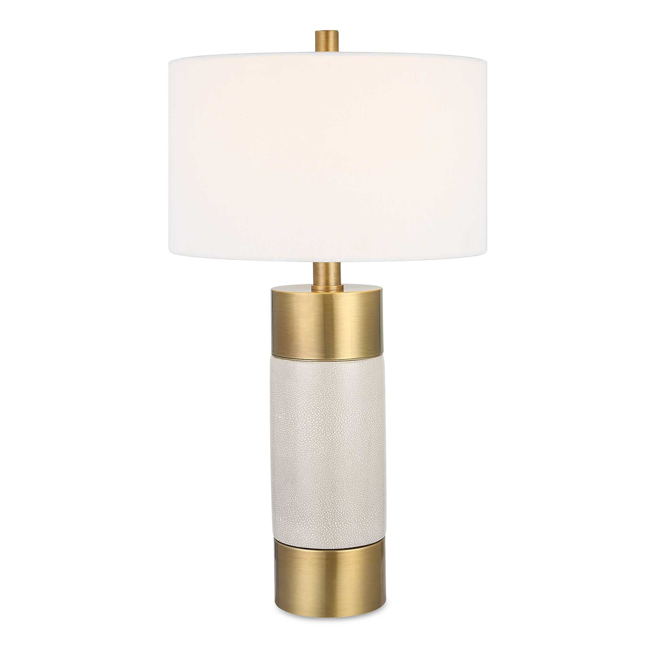 Adelia Ivory & Brass Table Lamp