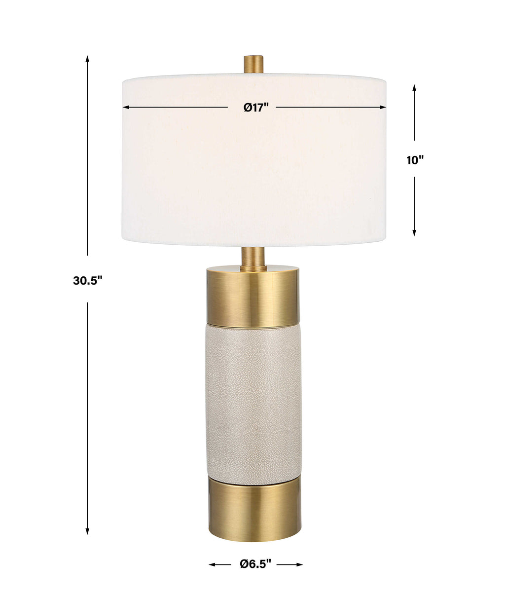 Adelia Ivory & Brass Table Lamp